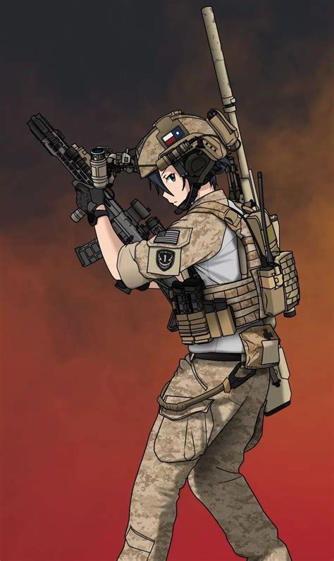 Pin By Edik Arensburg On Tactical Chan Anime Warrior Anime Military