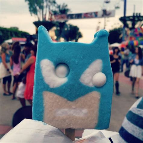 Batman Popsicle With Gumball Eyes