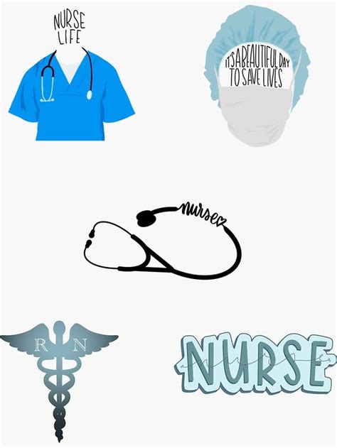 Nurse Sticker Pack Sticker For Sale By Juliasilvestri Medical