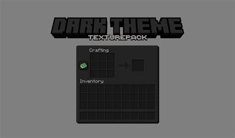 Dark Theme Minecraft Texture Pack