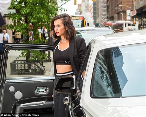 Nina Dobrev Throws A Chic Blazer Over A Crop Top In Nyc Daily Mail Online