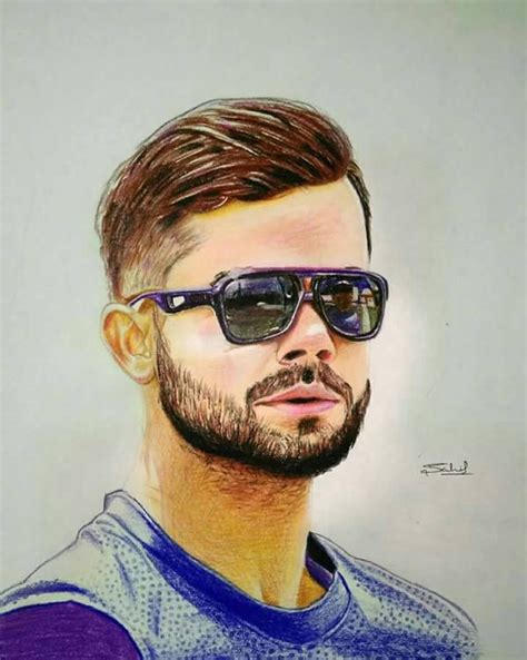 Coloured Pencil Sketch Of Virat Kohli By Iamsahilartist On Deviantart