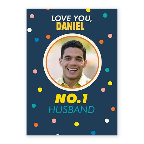 Personalised Framed Husband Birthday Photo Card Hallmark