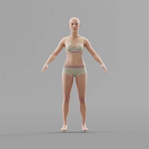 Female Body Reference Free D Full Body Models Blenderkit