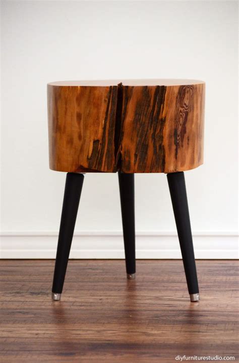 Enjoy free shipping on most stuff, even big stuff. Live edge tree slice stump table with DIY black mid ...