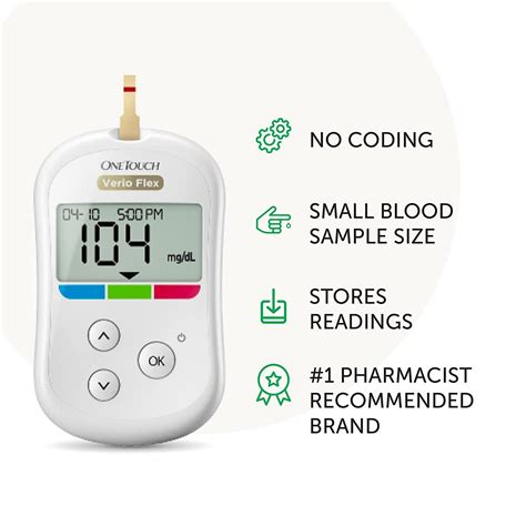 Onetouch Verio Flex Blood Glucose Meter Glucose Monitor For Blood