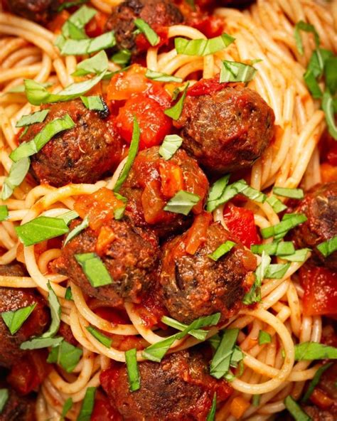 Spaghetti With Mini Meatless Balls Best Of Vegan