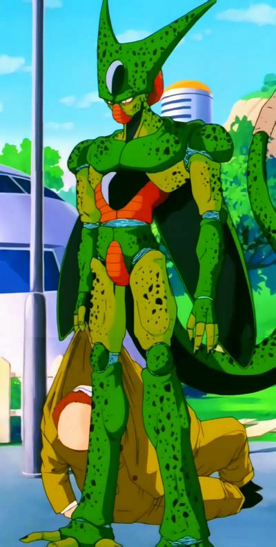 18, linked below, to his tail to recreate the scene! Cell - Dragon Ball Wiki