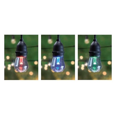 Feit Electric Decorative Color Changing String Light Set 30 Ft 15 Bulbs