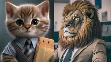 una ia retrata la jungla de las empresas el jefe león el becario gatito o el vendedor zorro