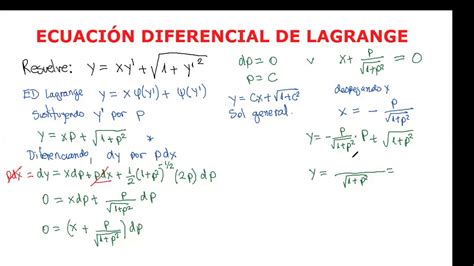EcuaciÓn Diferencial De Lagrange Youtube