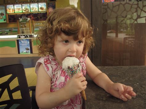 Opinionation R Has Her First Ice Cream Cone