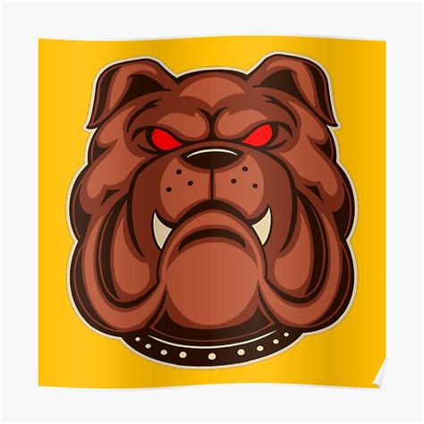 Devil Dog With Red Eyes Scary Evil Bulldog Angry Poster For Sale By