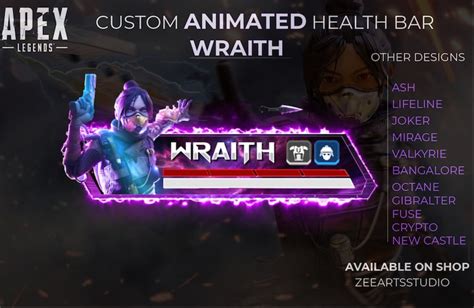 Apex Legends Customizable Animated Wraith Health Bar Etsy