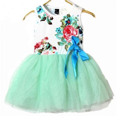 2019 2014 Summer New Childrens Clothing Flowers Ribbon Lace Roses