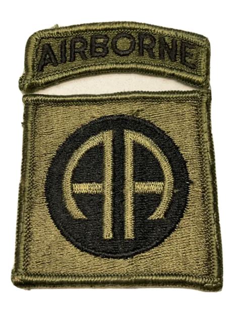 Vietnam Era Us Army 82nd Airborne Infantry Division Subdued Patch