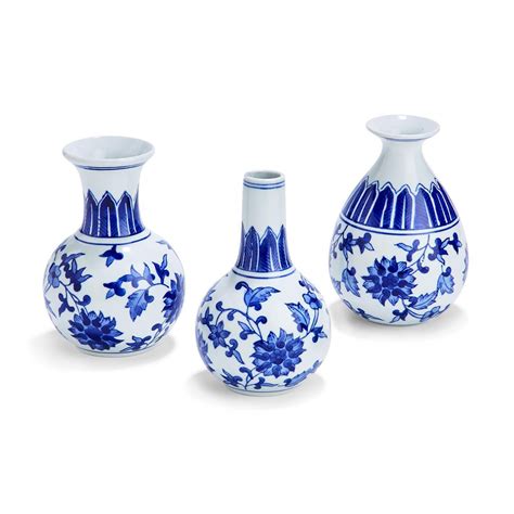 Set Of 3 Chinoiserie Porcelain Vases Ross Simons