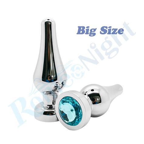 Romeonight Big Size Smooth Touch Metal Stopper Anal Toys Butt Plug