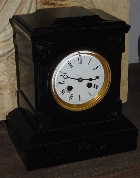 Lot A Victorian Slate Mantle Clock C1880 Working