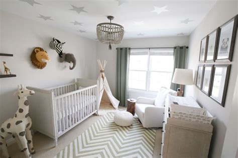 Filled with handpainted (and supersized) protea and wattle, it's made. Green Animal-Themed Nursery for Baby Boy #nurseryinspo # ...