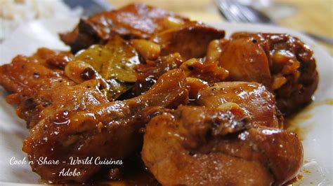 Stir in water and reserved marinade. Chicken Adobo - Cook n' Share - World Cuisines