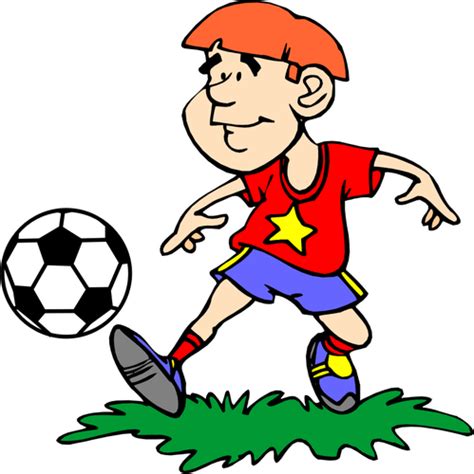 Soccer Player Kicking The Ball Public Domain Vectors