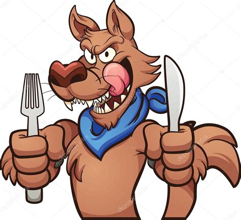 Hungry Cartoon Wolf — Stock Vector © Memoangeles 102398934