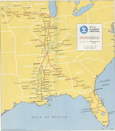 Illinois Central Railroad Train Map Rock Island Railroad Railroad