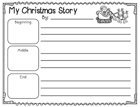 Christmas Story Writing Paper First Grade Writing Prompts First