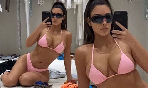 Kim Kardashian Kuwtk Star Shows Off Bikini Body In Sexy Selfie On