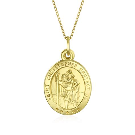 Bling Jewelry Personalize 14k Yellow Real Gold Religious Medal Saint