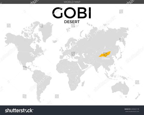 Gobi Desert Location Modern Detailed Vector Stock Vector 445842178