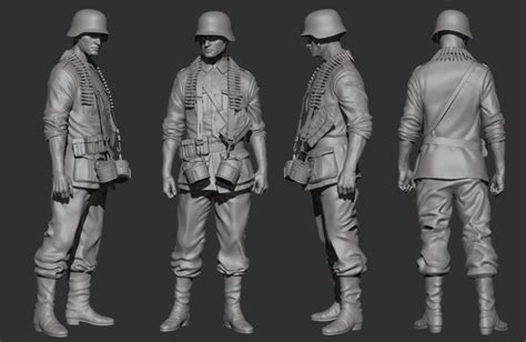 3d Model German Soldier