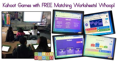 Kahoot Games With Free Matching Worksheets Whoop