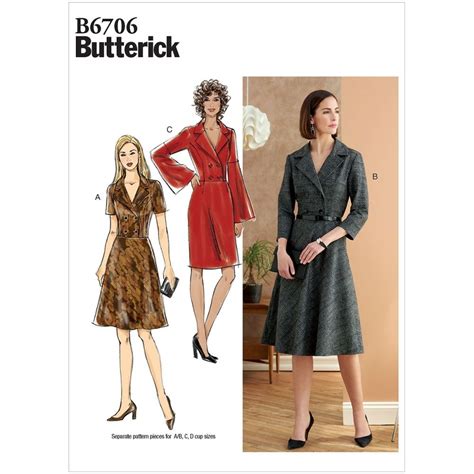 Misses Dress Butterick Sewing Pattern 6706 Sew Essential