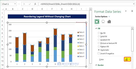 How To Reorder The Legend Without Changing The Chart In Excel