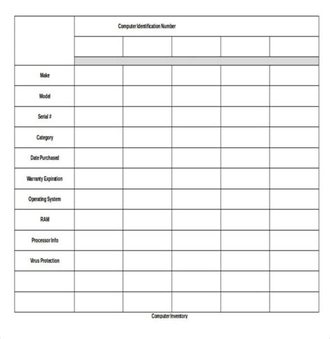 Computer Inventory Template 19 Free Word Excel Pdf Documents Download
