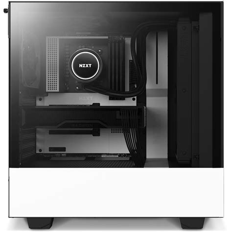 Nzxt H510 Flow Matte White Compact Atx Pc Gaming Case Tempered