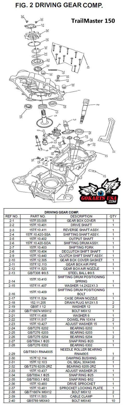 Honda common maintenance repair service manual. GEAR BOX COVER GASKET, for Trailmaster 150 XRS Go Kart
