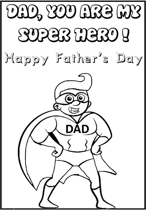 Fathers Day Printable Coloring Pages