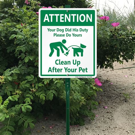 Dog Poop Sign Attention Your Dog Did His Duty Do Yours Sign Sku K 7338