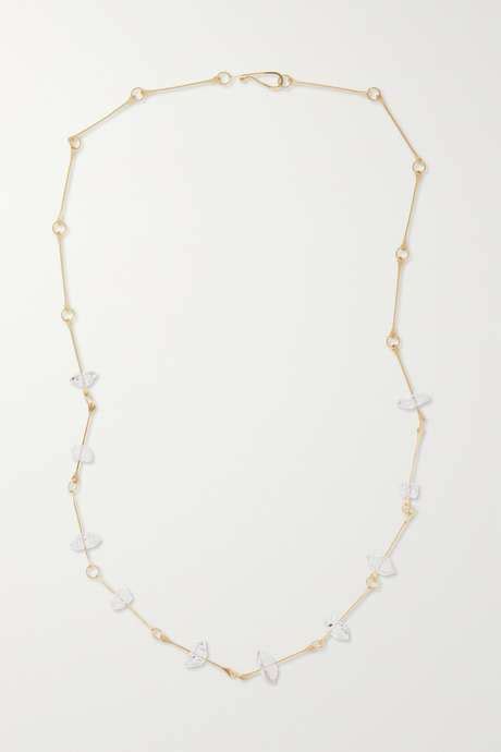 Melissa Joy Manning Karat Recycled Gold Herkimer Diamond Necklace