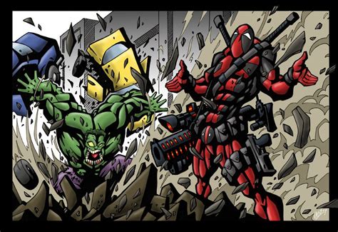 Deadpool Vs Hulk By Vassdeviant