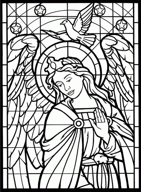Angels coloring pages are pictures for coloring with the image of mystical creatures in different guises. Free Printable Stained Glass Coloring Pages For Adults ...