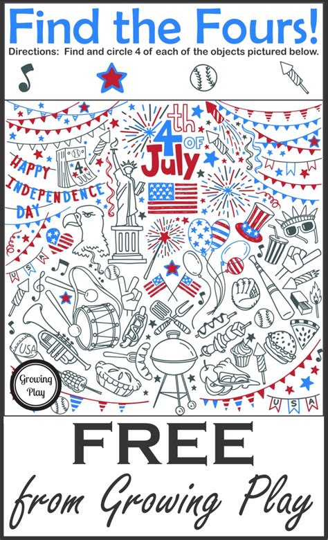 July 4th is a great holiday for games. Find the Fours July 4th Freebie Puzzle to Celebrate ...