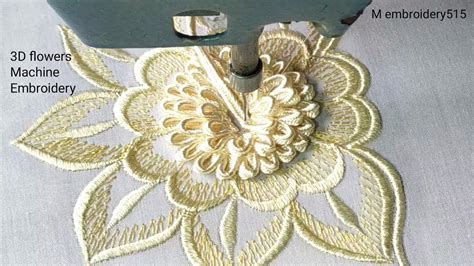 3d Flowers Embroidery Design Borderline Sleeves Machine Embroidery