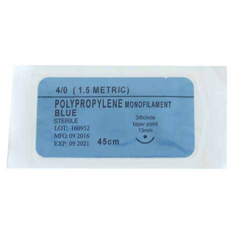 Non Absorbable Sutures Monofilament Polypropylene Suture Trans