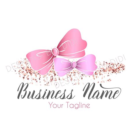 Custom Logo Design Original Girlish Gold Pink Logo Design
