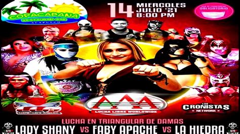Faby Apache Vs Lady Shani Vs La Hiedra Lucha Libre Acapulco 2021