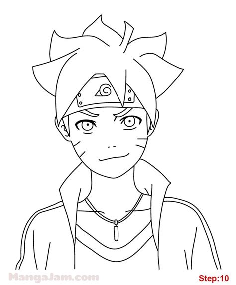 Let S Learn How To Draw Boruto Uzumaki From Naruto Today Boruto Uzumaki Uzumaki Bo